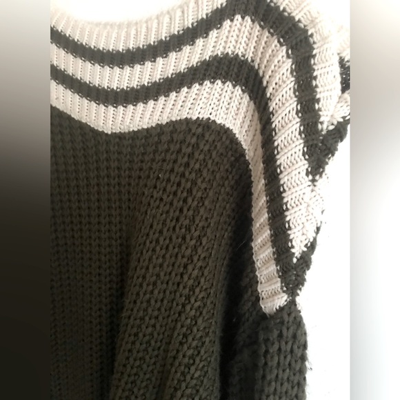 SACHIN & BABI Knit Olive Green Off-Shoulder Sweater - Picture 10 of 15